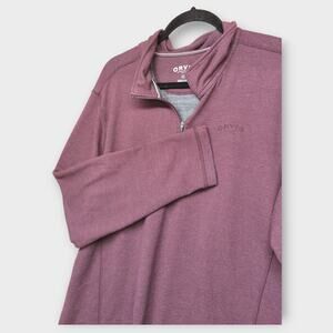Mens ORVIS Soft Lightweight 1/4 Zip Purple Pullover Sweater Size XXL